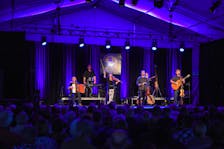 The Barra MacNeils take the main stage at the Caladh Marquee in 2023. Contributed