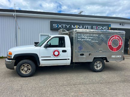 The truck from which Souls Harbour Rescue Mission will serve hot meals in Glace Bay this month, as part of a new pilot project aimed at serving more people in need around the Cape Breton Regional Municipality. Souls Harbour received the truck as a donation a couple of months ago. CONTRIBUTED/TERRY DWYER
