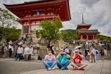 
          Tourists visit Kiyomizu-dera Temple in Kyoto, Japan, where popular sites feel increasingly unmanageable, June 6, 2024. The country has politely handled travelers for years, but as international visitors spill into previously untouristed spots, some residents are frustrated. (Shoko Takayasu/The New York Times)
        