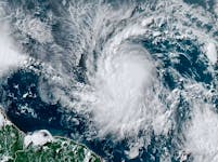 
          A photo provided by NOAA shows the Tropical Storm Beryl on June 29, 2024. Hurricane Beryl developed into a record-breaking Category 4 storm on Sunday as the earliest in a season a storm has reached that strength as forecasters warned it would continue to rapidly intensify while moving west toward the Caribbean Sea. (NOAA via The New York Times) -- NO SALES; EDITORIAL USE ONLY--
        