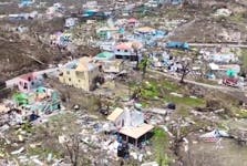 Drone footage of the devastation left in Hurricane Beryl's wake in Grenada.