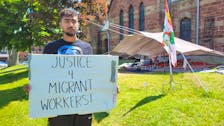 Rupinder Pal Singh, organiser of the temporary foreign worker protest, says about 10 fellow protesters have left after their work permits expired. - Logan MacLean