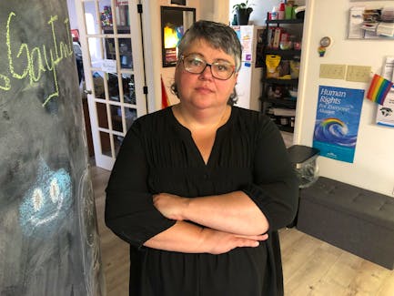 Madonna Doucette, spokesperson for the Cape Breton Youth Project, is '"disappointed" the landlord of their downtown Sydney location is evicting them before the end of the lease, during the summer when they have programming planned. In this photo taken on Thursday, Doucette stands inside the Townsend Street location which they have been in for about three years. NICOLE SULLIVAN/CAPE BRETON POST