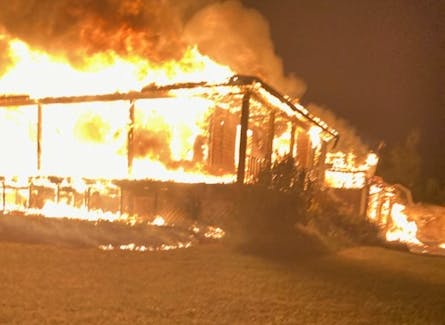 Several young men escaped from a house fire on the Clermont Road in Indian River, P.E.I. in the early morning hours of July 7. Contributed