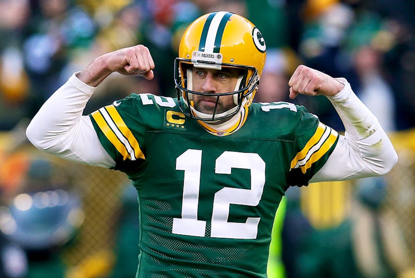 Quarterback Aaron Rodgers and the Green Bay Packers fell short against the 49ers on Sunday. (USA TODAY SPORTS)