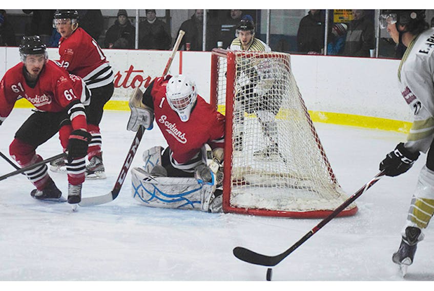 Pictou County Scotians goalie Matt Murray in a Nov. 11 game against the Liverpool Privateers.