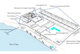 Synergy World Power outlines facilities for the first phase of the proposed fuel plant and sorting facility.