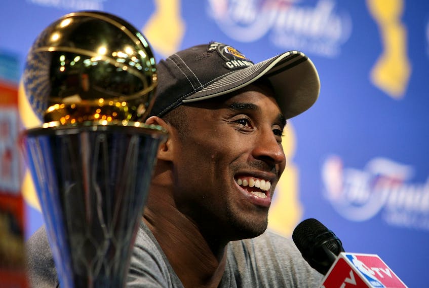Former Los Angeles Lakers great Kobe Bryant died on Sunday in a helicopter crash. (GETTY IMAGES)