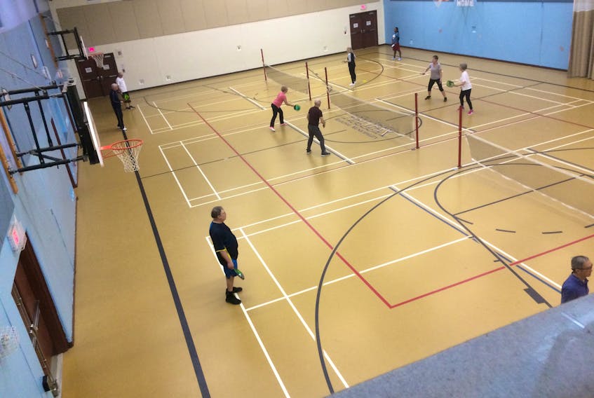 Pickleball play underway at the East Dartmouth Community Centre.