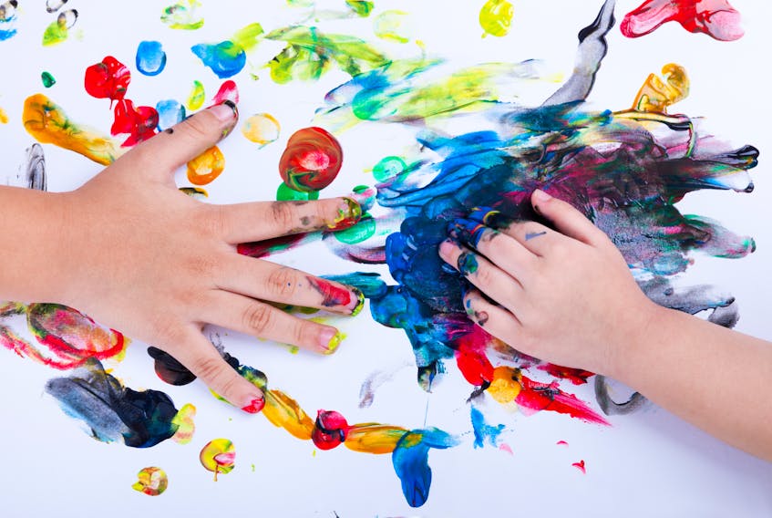 Finger painting - a messy classic.