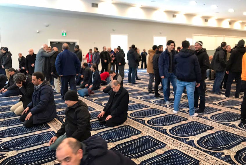 People gather at the Nova Scotia Islamic Community Centre in Bedford in this file photo. This year, the mosque and several others across the province will be closed during Ramadan.