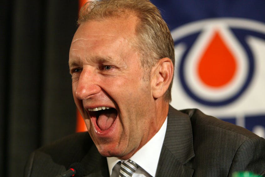Ralph Krueger responds to a question after he was announced as Oilers head coach at Millenium Place in Sherwood Park on June, 26  2012.