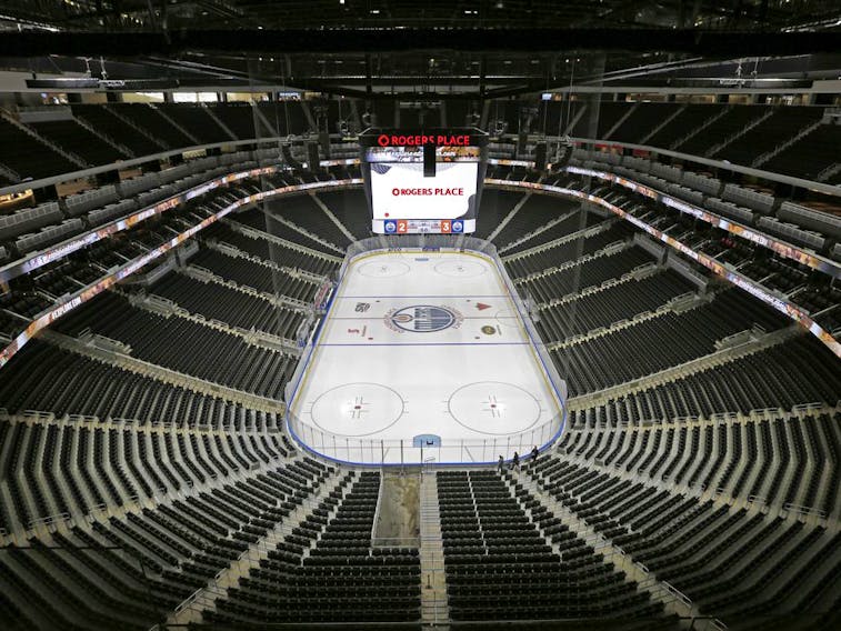 An empty Rogers Place.