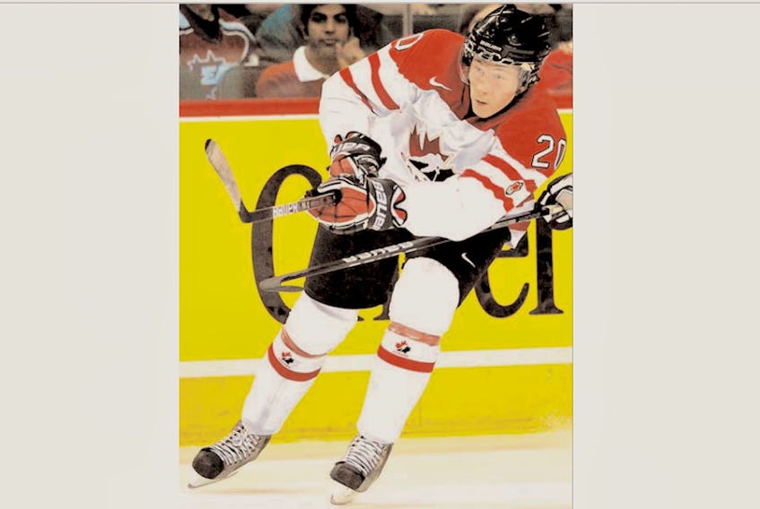 Luke Adam of Kilbride is the last Newfoundlander to play in the world junior hockey championship, having won a silver medal at the 2000 event. — File/Hockey Canada/Jeff Nash
