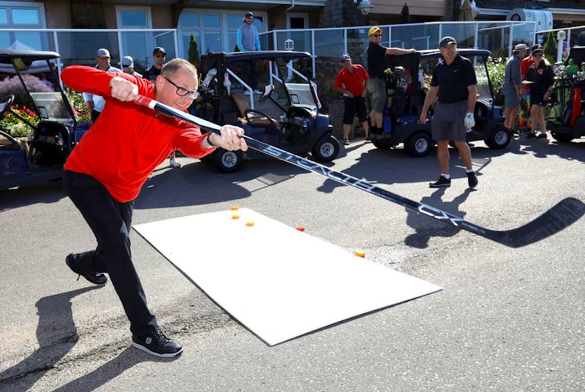 Calgary Flames GM Brad Treliving as the team hosted the Calgary Flames Celebrity Charity Golf Classic, their annual fundraiser for the Calgary Flames Foundation, which took place at two  golf courses: The Country Hills Golf Club and The Links of Glen Eagles in Calgary on Sept. 4, 2019. Darren Makowichuk/Postmedia