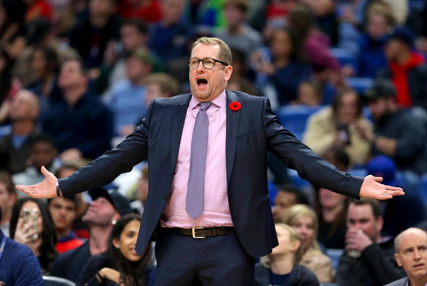 Nick Nurse and his Raptors staff will be coaching at the NBA all-star game this weekend. The Raptors hit the break with an impressive 
40-15 record.  USA TODAY Sports