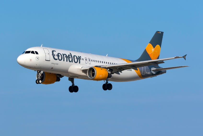 A Condor Airlines' Airbus lands in Malta.