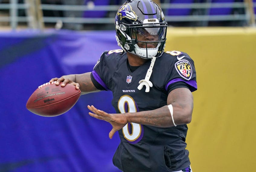 Ravens quarterback Lamar Jackson still has a chance to play in Tuesday's game against the Steelers. 
