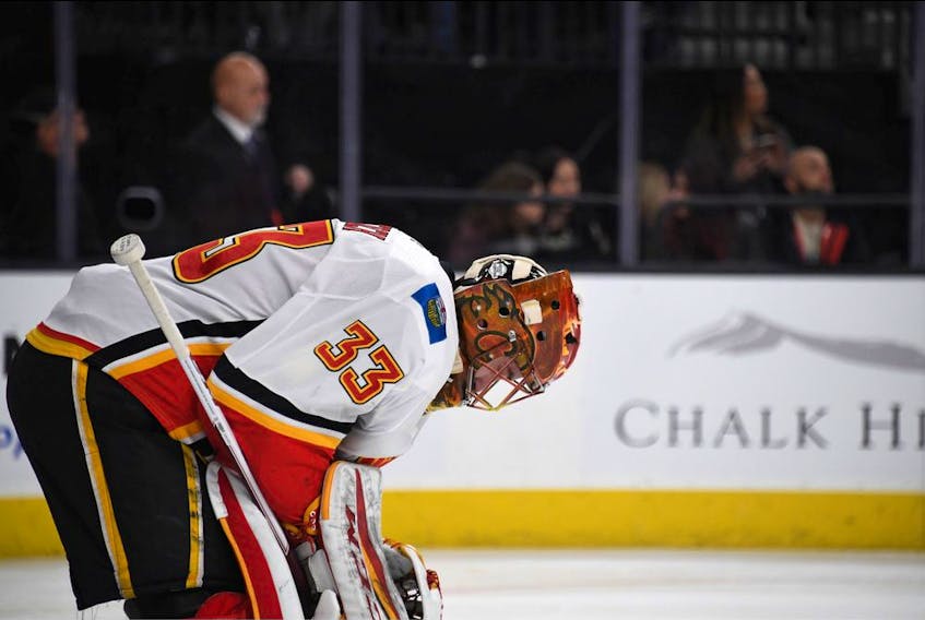 Goalie David Rittich and the Calgary Flames are looking to change their luck at T-Mobile Arena in Las Vegas. 