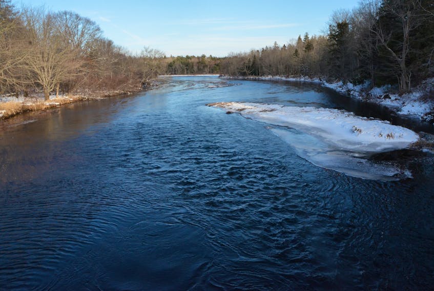 The St. Mary’s River, near the site of a proposed Cochrane Hill open pit gold mine.