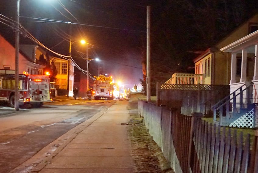 The Liverpool Volunteer Fire Department responds to a structure fire on Union Street at about 10:15 p.m. Feb. 5.