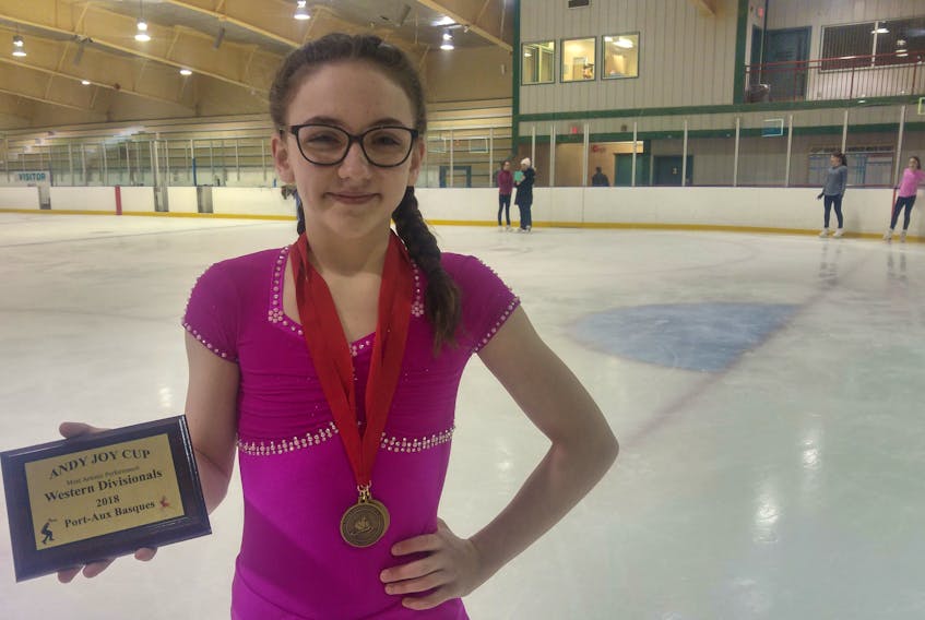Hailey Budgell of the Sparkling Blades won the Andy Joy Cup at divisionals and earned a couple of medals in the process.