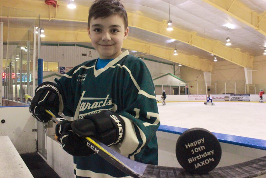 Ten-year-old Jaxon Rogers was scouted by the DHP Battalion during an atom tournament in Grand Falls-Windsor and will compete for the team at the Atlantic Cup in Halifax.