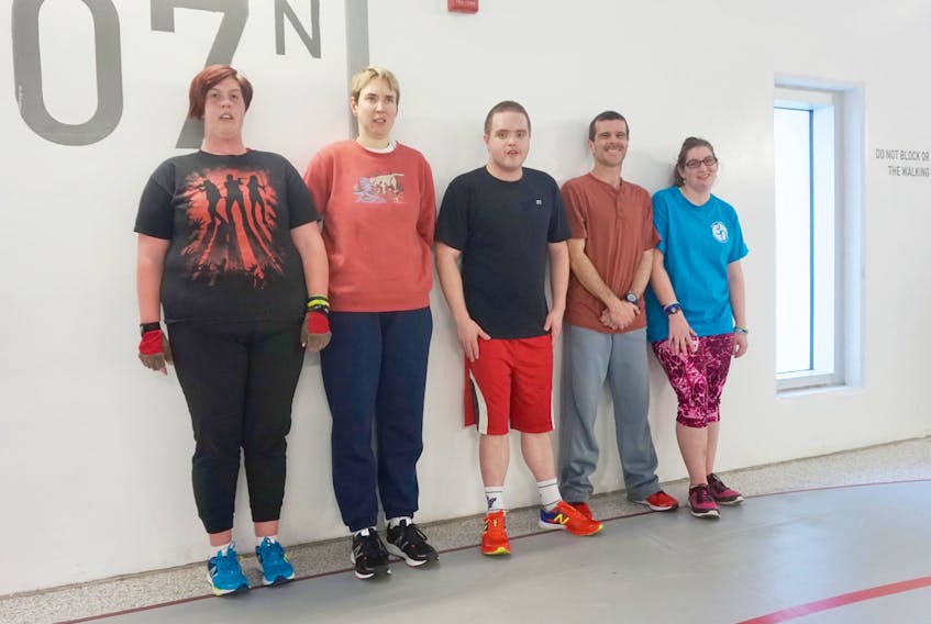 From left, Rebecca Maule, Jennifer McIntosh, Colby Oickle, Jamie Belong and Emily Latta are among a group of athletes from Lunenburg-Queens who are set to head to the 2018 Special Olympics Canada National Summer Games.