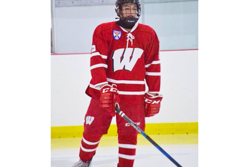 Nate Killam is on the Western Hurricanes Major Bantam hockey team for his second season. Nate, who plays defense, calls Queens County home.