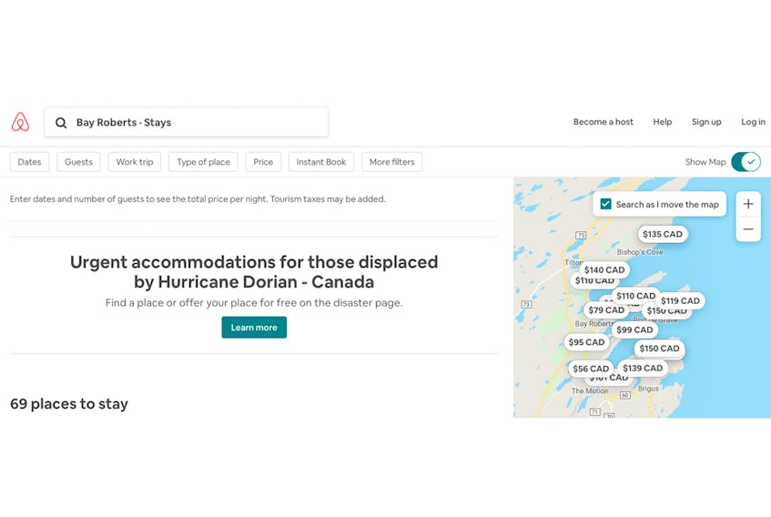 There are plenty of Airbnb options for people looking to spend a night in Bay Roberts and neighbouring communities.