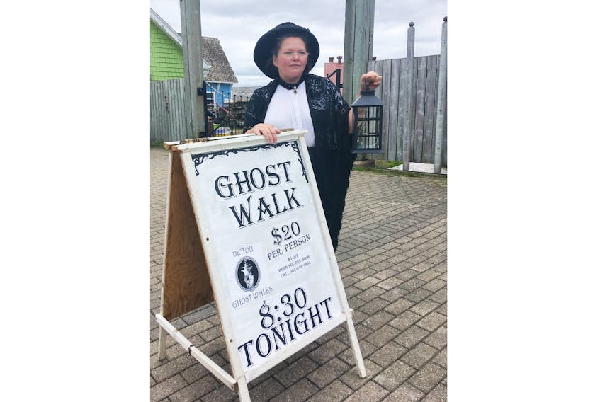Dolores Dagenais has been beckoning tourists and locals on a haunted tour of Pictou every Thursday night since early summer with the last tour taking place Halloween night.