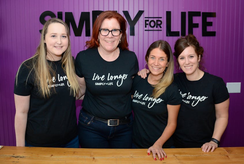 The team at Simply for Life Natural Foods will put you on a path to a healthier lifestyle. They include: (from left) receptionist Courtney Gould, owner/operator Christine MacDonald, and nutrition consultants Jodi Wood, and Kate McNeil.