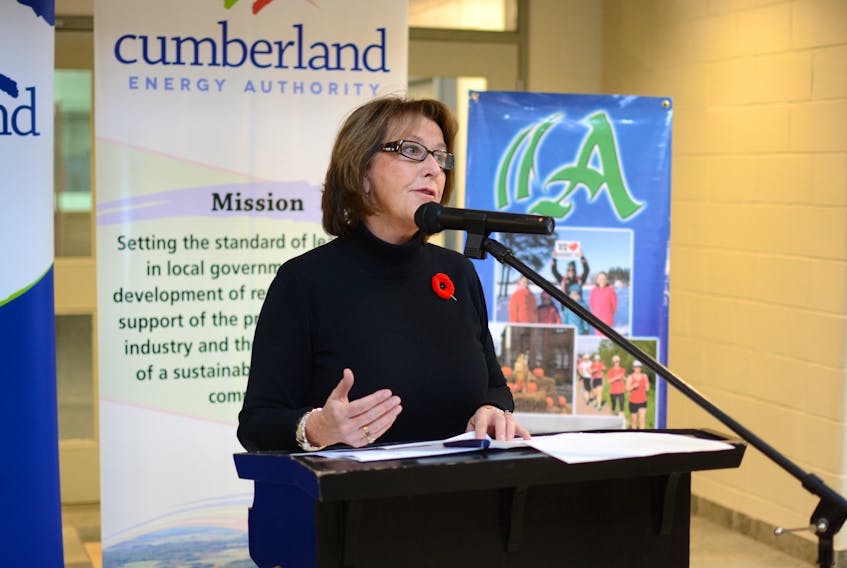 Karen Casey, minister of the Finance and Treasury Board of Nova Scotia, recently announced five solar energy projects in Cumberland County.