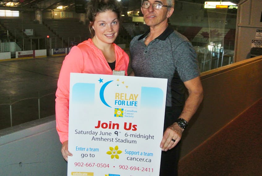 Amherst Relay for Life chairperson Laura Farrow and BK Believers team captain Daren White are preparing for this year’s 15th annual event at the Amherst Stadium on Saturday, June 9 from 6 p.m. to midnight.