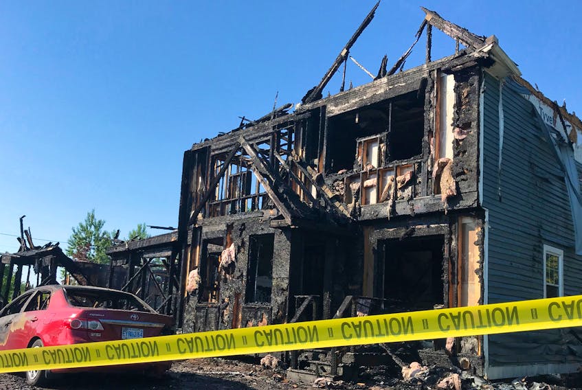 Canadian Red Cross volunteer Marc Genuist took this photo of a fire that destroyed a building in Antigonish on June 19.