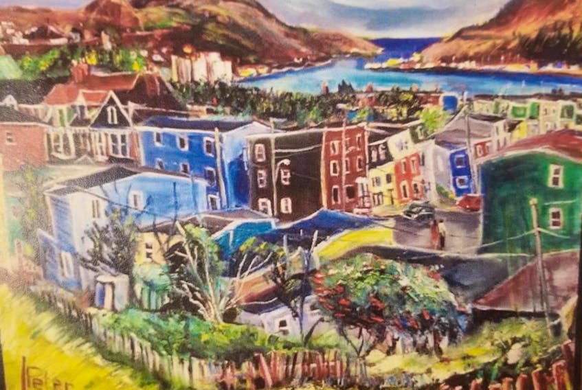 This Peter Lewis painting is one of several valuable pieces of artwork that were recently stolen from a home in the west end of St. John's.