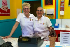 Annette Schottmann and Maureen Horne-Paul just opened an ice cream shop in Annapolis Royal and the customer response has been overwhelming. Their shop, 1 Scoop, 2 Scoop has been busy despite the cold weather. The store is located across from town hall on St. George Street.