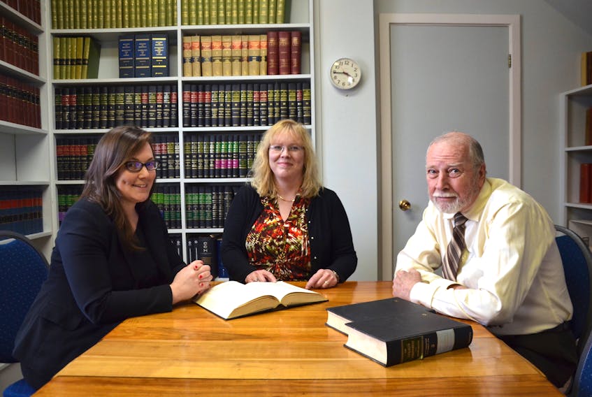 Rachel Taylor, centre, joined the firm of Durland, Gillis and Shackleton – Barristers, Solicitors, Notaries in Middleton in January. With Maggie Shackleton and Bruce Gillis, she practices all types of law. Taylor is the former manager of the Annapolis Valley Exhibition.