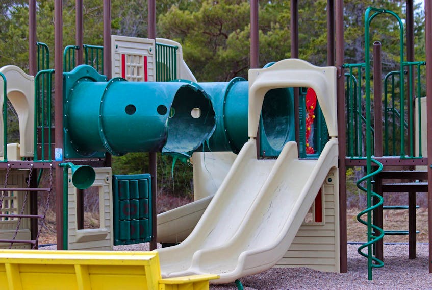 Somebody set this Nictaux playground equipment on fire Friday, April 12 around suppertime. Two sections of the tube will have to be replaced. In the meantime, the playground on Old Runway Drive is closed.