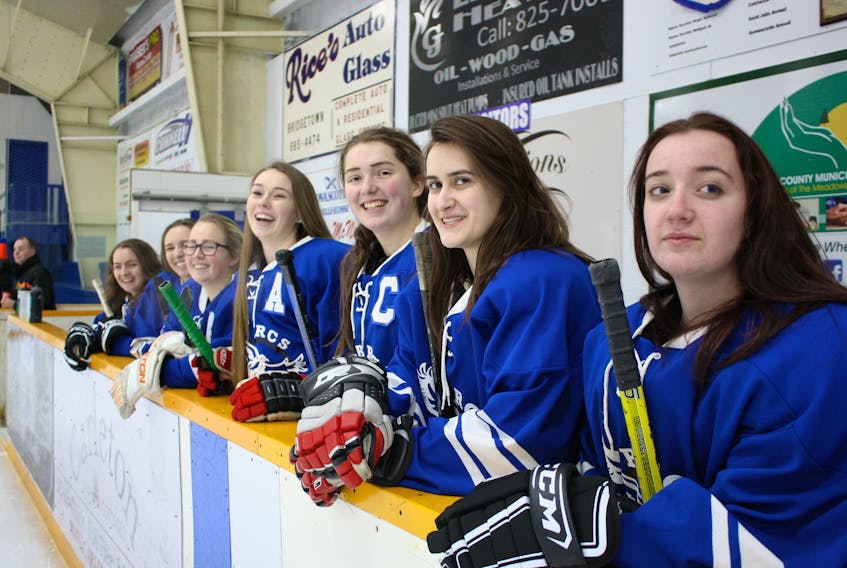 These athletes will be playing in Regional Feb. 27 and 28 in Yarmouth. They’re the Grade 12 players with the Bridgetown Regional Community School Hawks and high school hockey is almost over for these girls.