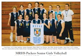 The 2004-05 MRHS Monarchs Senior Girls Volleyball NSSAF Division II Champions will be inducted into the Middleton Sports Heritage Wall of Fame Sept. 29 at Macdonald Museum.