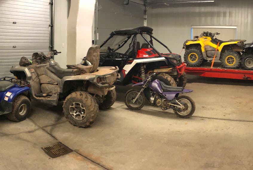 The Cumberland County Street Crime Enforcement Unit, working with the Cumberland RCMP, New Brunswick RCMP and Amherst Police, have recovered 10 stolen recreational vehicles valued at $40,000. Four people, two from Amherst and two from New Brunswick, will appear in provincial court in Amherst in January to face a variety of charges, including possessing stolen property and breaching recognizance orders. RCMP photo