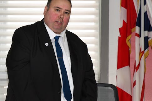 Labrador City Deputy Mayor Fabian Benoit delivers the 2019 budget.