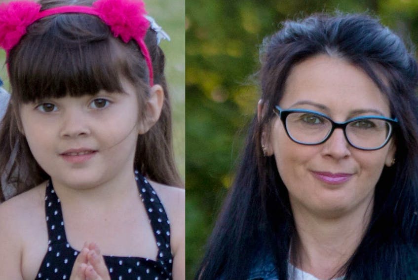 Sharon McLean, right, had to hold an auction over Facebook to raise money for dental travel expenses for her seven-year-old daughter Raven (left). McLean was rejected by the Medical Assistance Travel Program because the dental procedures are not publicly insured by the province, and only procedures covered by MCP or the Newfoundland and Labrador Hospital Insurance Plan qualify for travel assistance.