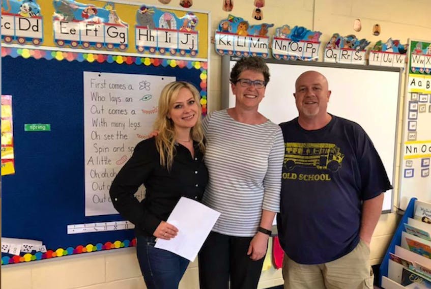 Cathy Townsend, a teacher at Gaspereau Valley Elementary School, recently retired after a 35-year teaching career. One of the highlights was receiving the “Teacher of the Month” award from K-Rock, having been nominated by several parents. CONTRIBUTED