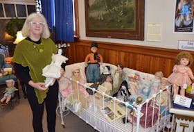 Several antique dolls from the collection of Debbie Parrott are on display as part of an exhibit at the Kings County Museum that runs until Dec. 13.