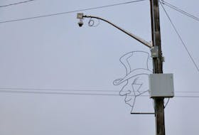 This metal wire silhouette of Sam Slick will be among the ones removed if council approves the recommendation Sept. 22.
