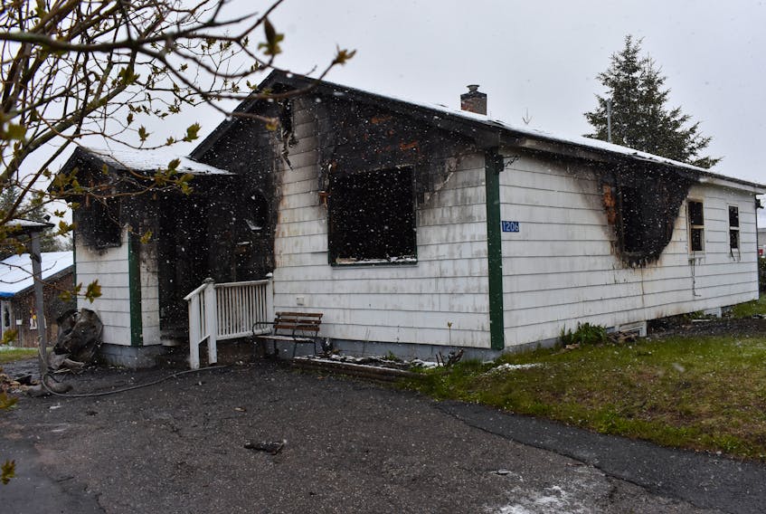 A fire that broke out in this house on Mckittrick Road in North Kentville on Tuesday evening is under investigation.