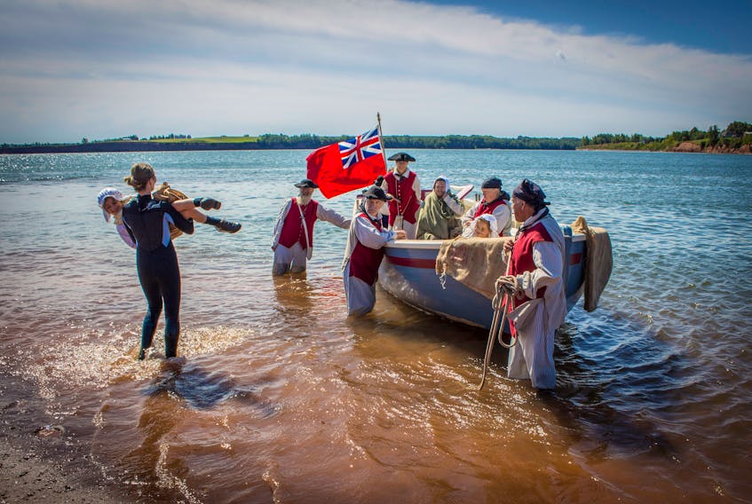 A Heritage Minute telling the story of the Acadian Deportation that was shot last summer at Heustis Beach outside Canning and at the Annapolis Royal Historic Gardens debuts on Aug. 15, National Acadian Day. HISTORICA CANADA