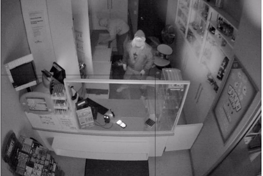 Police are turning to the public for help gathering information that could lead to the identities of these two suspects shown in surveillance footage from a recent break-in at a business on Commercial Street in Berwick. Cigarette products were stolen.